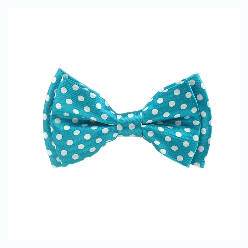 Светло-голубой белый галстук-бабочка для мальчиков и девочек нарядное