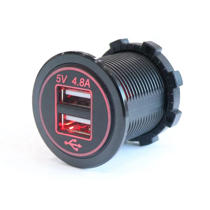 Новый 5 V 4.8A авто Прикуриватель разъем двойной USB зарядное устройство выход