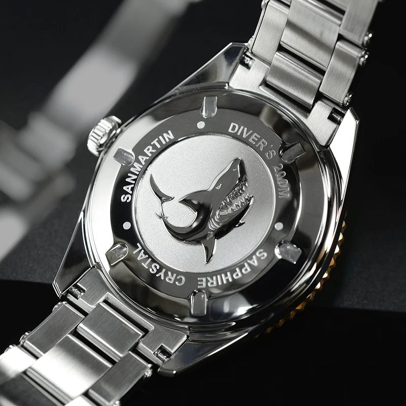 Сан Мартин шестьдесят пять Для мужчин Винтаж дайверские часы Нержавеющая сталь