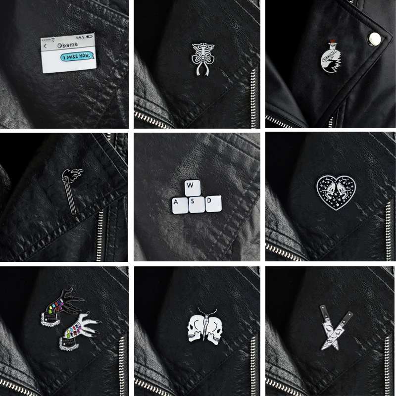 2018 мультфильм эмаль темно брошь химический эксперимент бутылка сердце Скелет