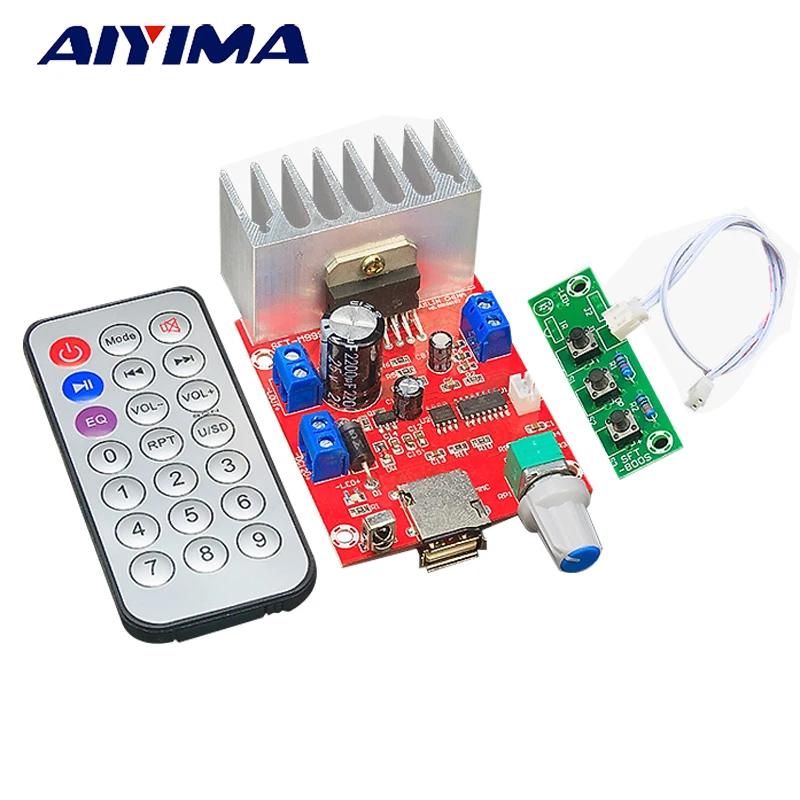 AIYIMA 2,0 стерео усилитель TDA7297 Мощность усилители HiFi аудио доска с Lossless декодирования DC 12V набор «сделай сам» для дома Театр