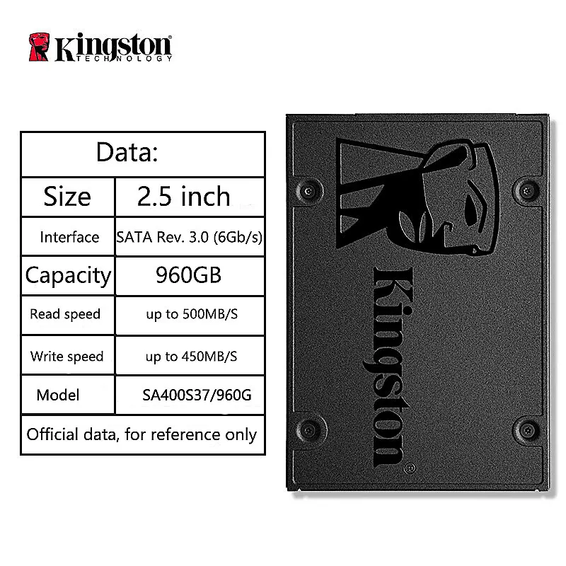 SSD накопитель Kingston A400 SATA III 2 5 дюйма 960 ГБ 480 ГБ|Внутренние твердотельные накопители