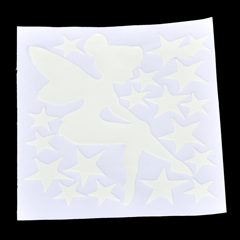 Сказочные звезды Бабочка Наклейка на стену светящийся в темноте переключатель