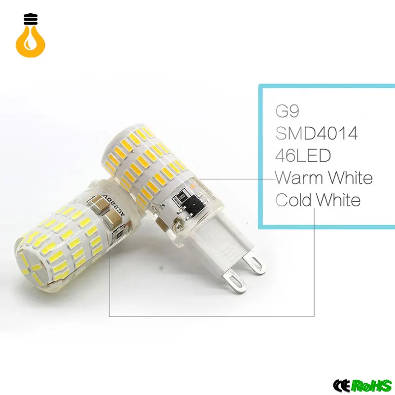 G9 Лампа AC 220V 230V 240V 3014 7W 8W 9W 10W 2835 Высокое качество керамическая Светодиодная лампа