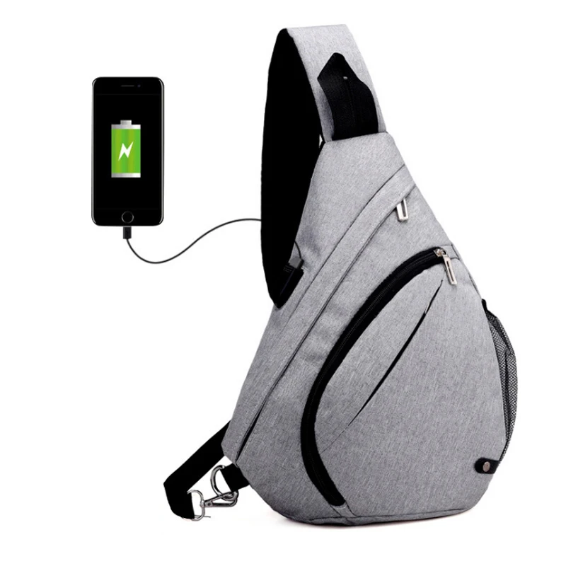 Модные мужские сумки через плечо USB зарядка сумка для подростков мальчиков