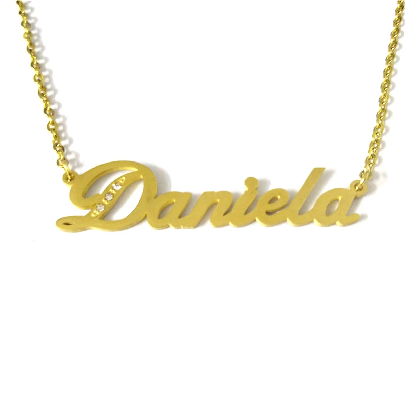 FairLadyHood Daniela 2018 Новое индивидуальное ожерелье с именем для женщин ожерелья и