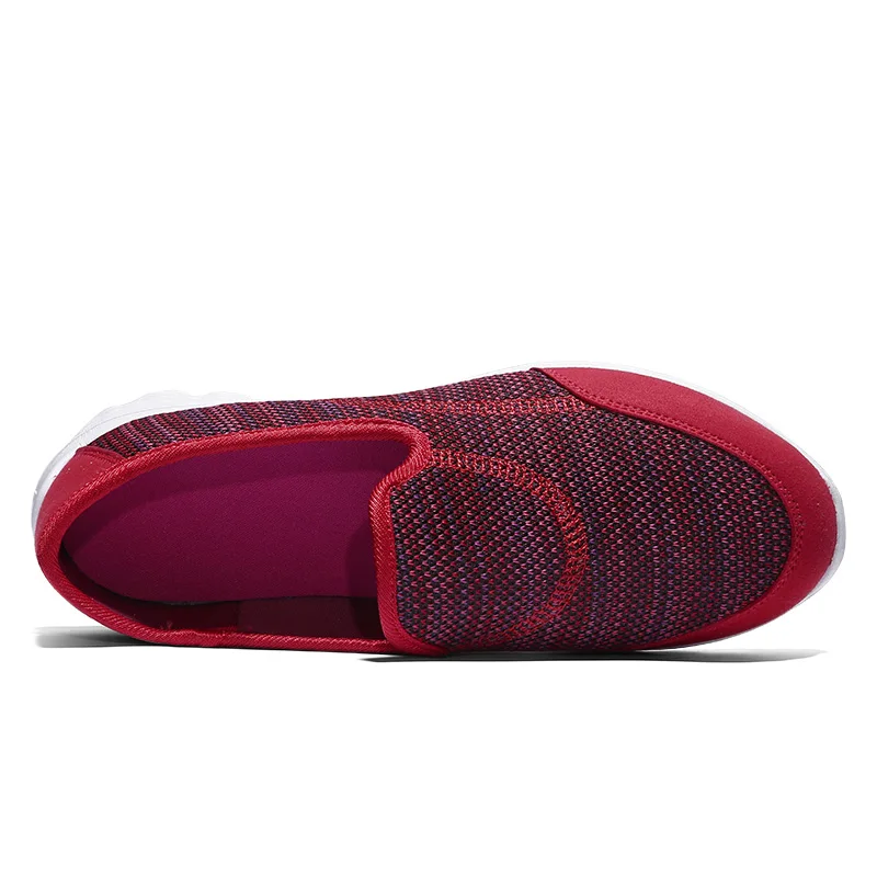 

WDZKN Summer Shoes Women Lightweight Breathable Air Mesh Women Flat Shoes Slip On Flats Sneakers Comfortable Big Size 35-42