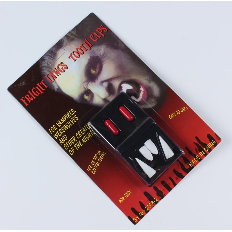 Ужасные Зубы вампира 4 шт. вечерние зубные протезы реквизит зомби-дьявол