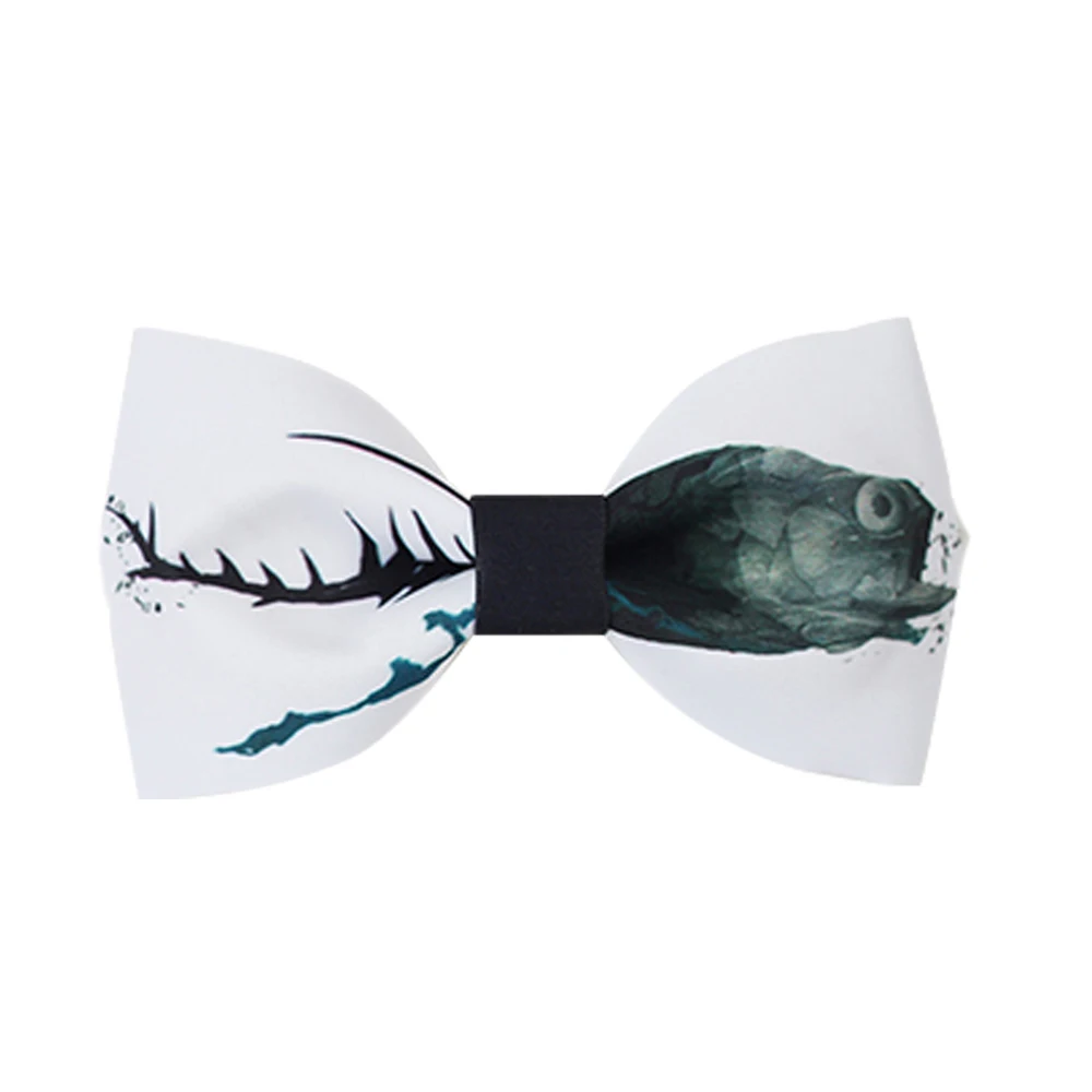 Для мужчин оригинальные модные Batwing галстук бабочка высокого качества белая
