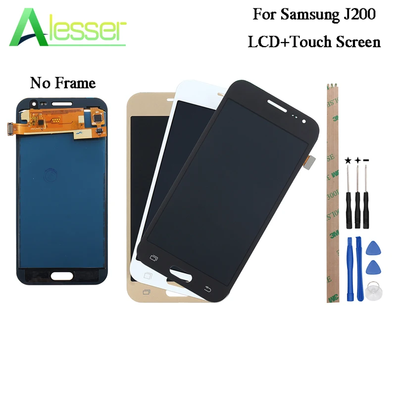 Alesser для samsung J200 ЖК-дисплей + сенсорный экран регулировка яркости дигитайзер