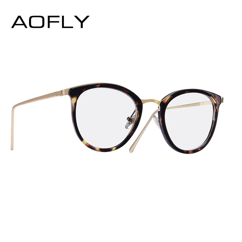 AOFLY, фирменный дизайн, модные, новейшие, стильная оправа, простая оправа для очков, оптика, прозрачные очки для чтения, модные очки для женщин AF9210 - Цвет оправы: C3Leopard