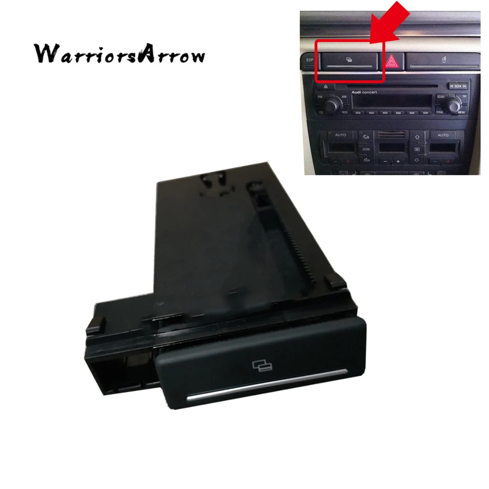 WarriorsArrow автомобильный слот для карт, коробка для хранения, держатель, выдвижной лоток, Dashborad LHD для Audi B6 B7 A4 S4 2001-2008 8E1941561C