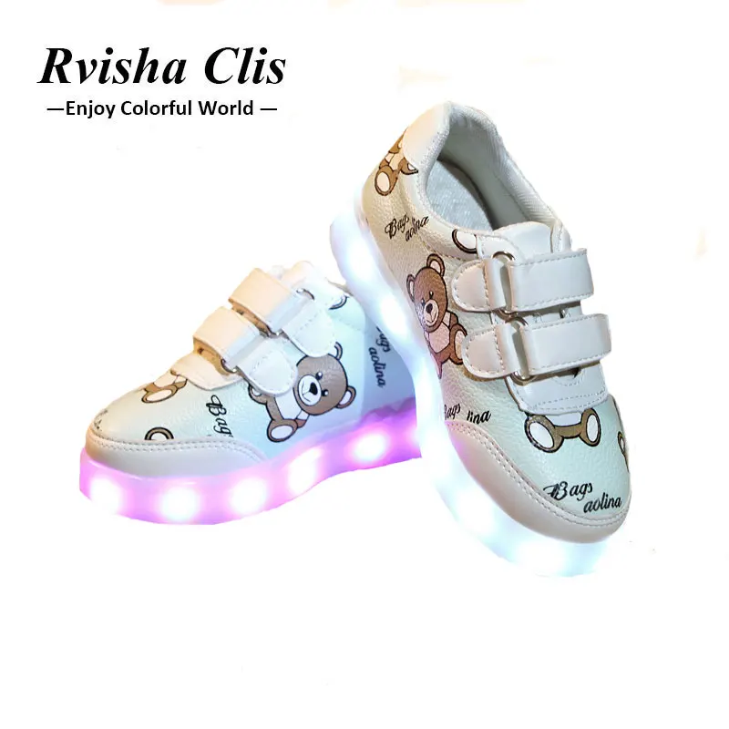 Светящаяся обувь для мальчиков и девочек флуоресцентные кроссовки светящиеся