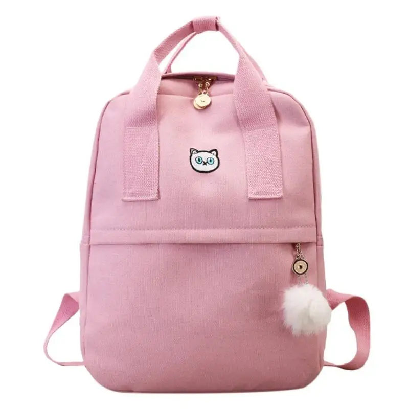 Preppy Style Women Girls Canvas Backpack Teen Vintage Casual Shoulder School Backpack korean style Rucksack Mochila Feminina