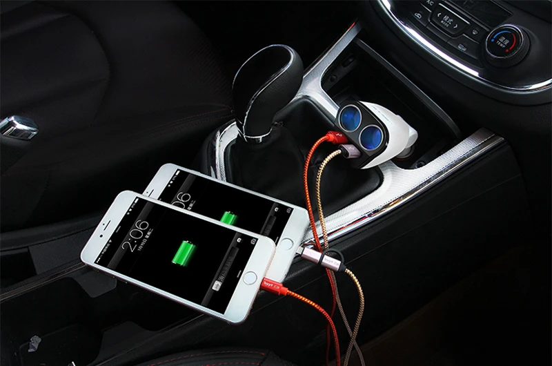 ACCNIC 12V 24V Универсальный Автомобильный USB адаптер для автомобильного прикуривателя розетка 5V 3.4A Диагностика напряжения автомобиля дисплей с Typc C кабель