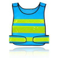 Blue SPARDWEAR высокая видимость сетки светоотражающий жилет безопасности печать логотипа - Цвет: Blue