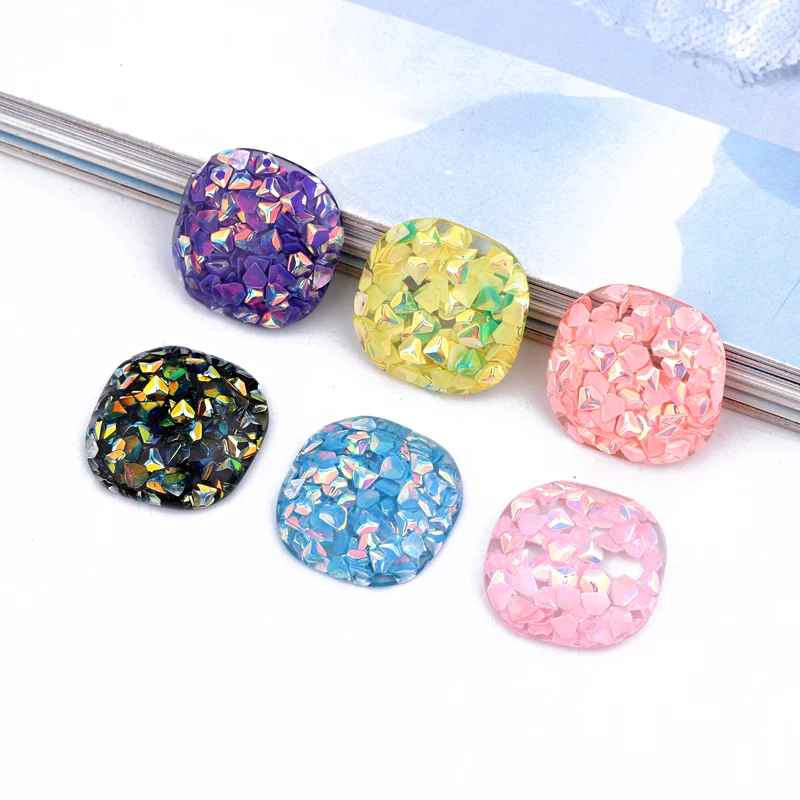 5 шт. японские квадратные каучуковые бусины для кольца 20 мм | Украшения и