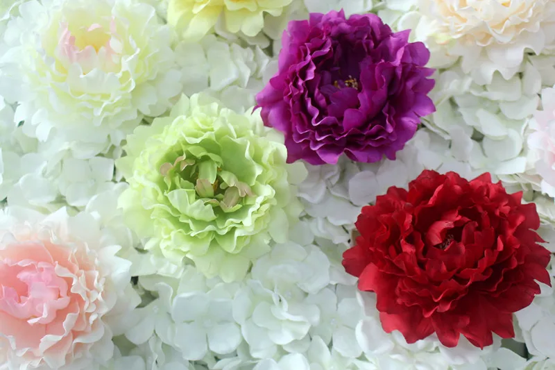 Искусственные цветочные головки пионов DIY многоцветные дорожные свинцовые