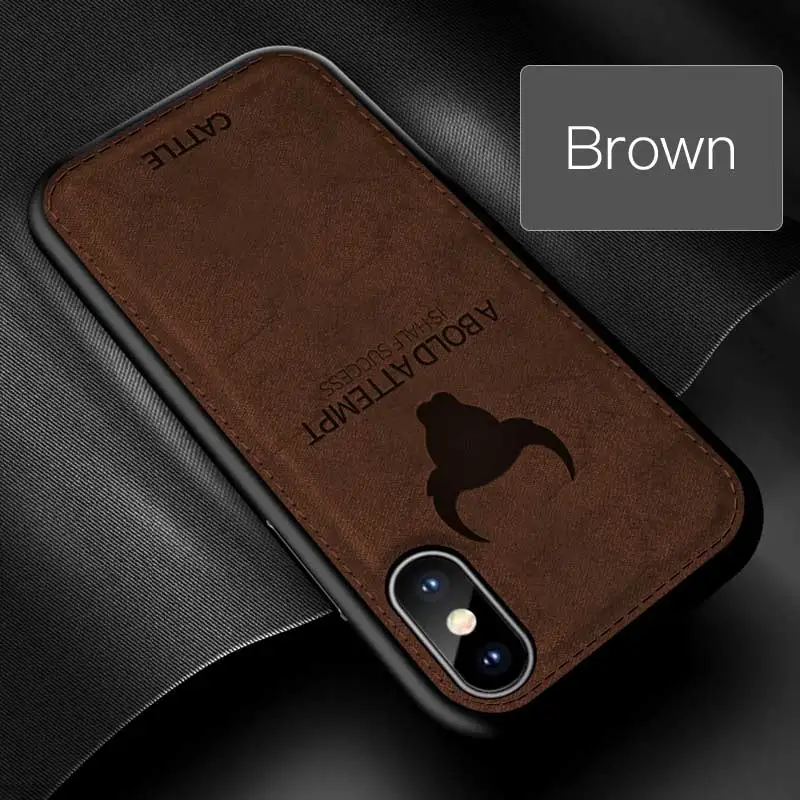 Тканевый чехол для iPhone 7, ткань, ультра тонкий мягкий силиконовый задний бампер, чехол для iPhone X Xs Max XR 6 8 6s 7 8 plus, тканевый художественный чехол - Цвет: NO.12