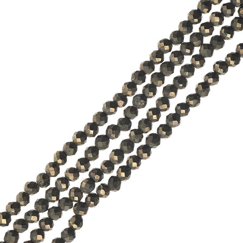 

Faceted Chalcopyrite Stone 3mm-2mm Loose beads Making Diy Bracelets Necklace For