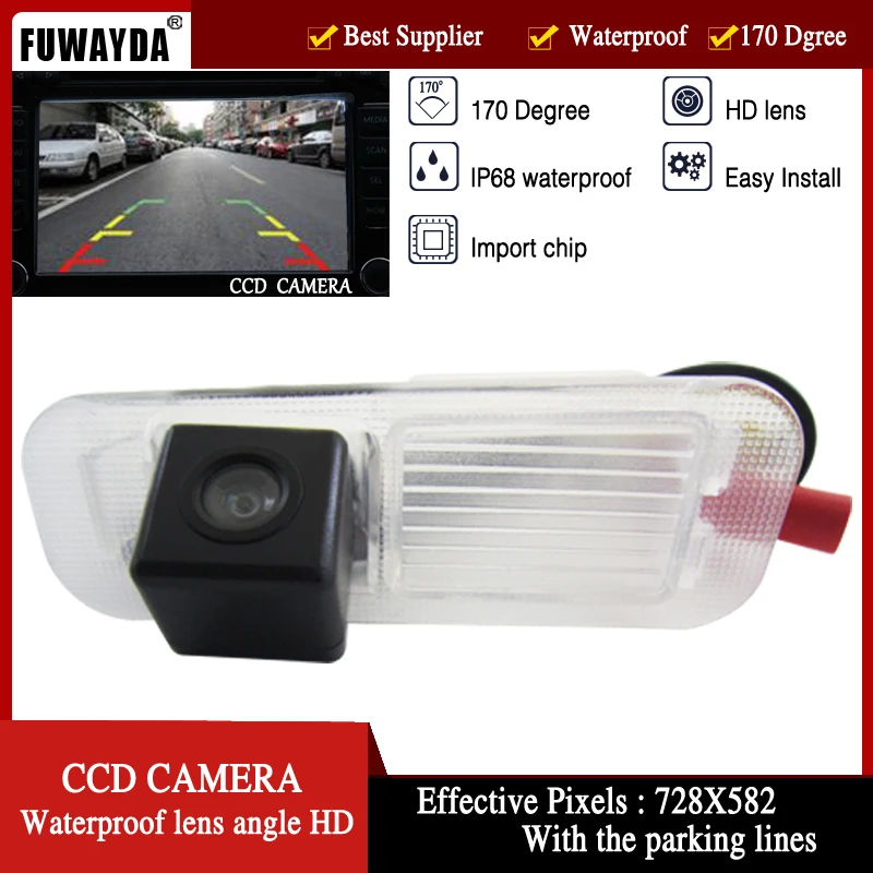 

Car Rear View camera Waterproof 170 Degree Wide Viewing Angle Reverse Backup Color CCD Car Rearview Camera For Kia K2 RIO Sedan
