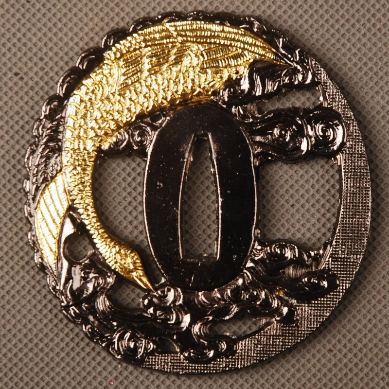 Изысканный шаблон резной меч аксессуар Сплав Tsuba защита для руки фитинга Katana или