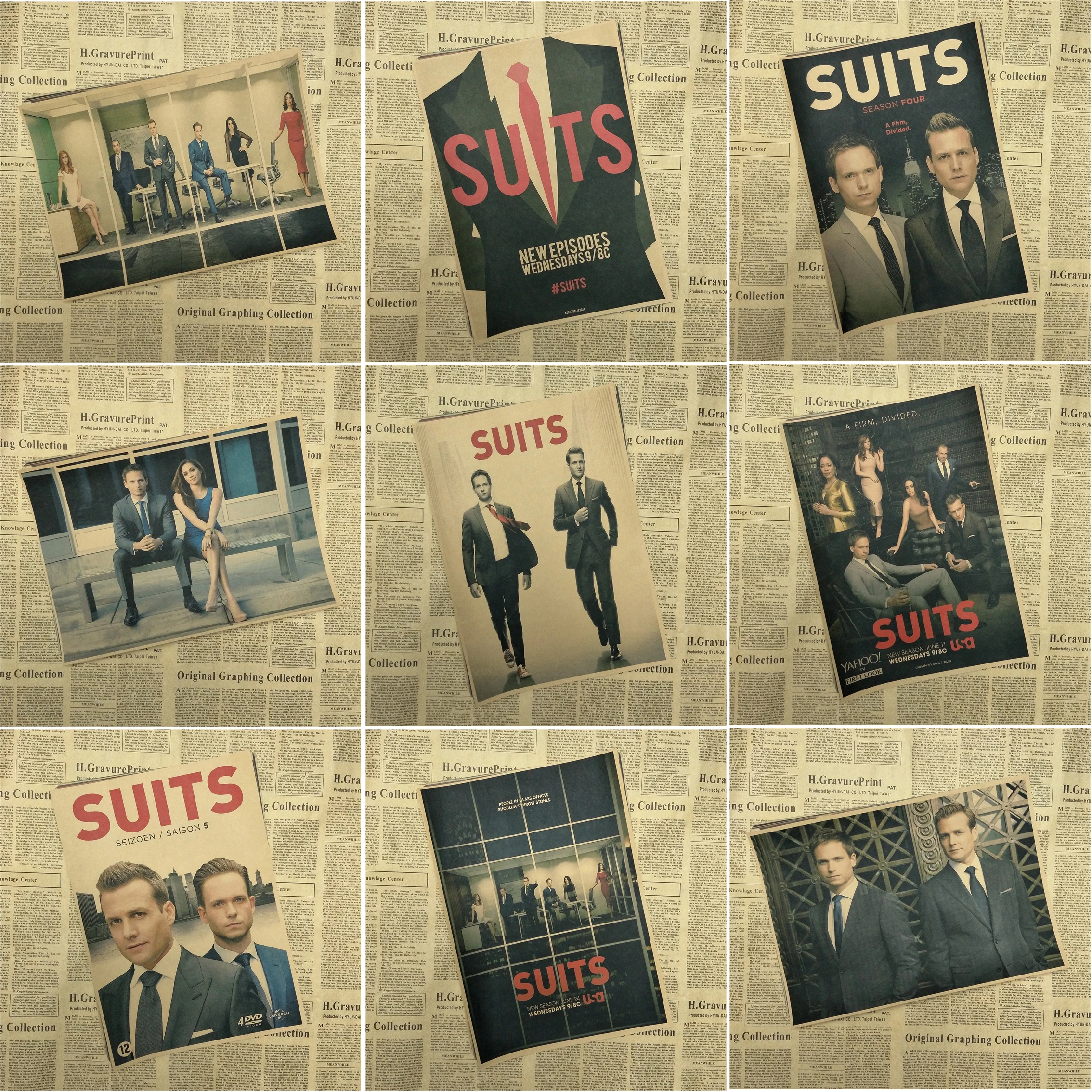 Плакат с изображением костюма Драма Ретро кафе бар кинопостер бумага