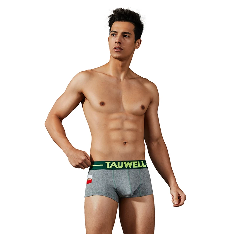 TAUWELL мужское сексуальное нижнее белье хлопковые боксеры с низкой талией|underwear