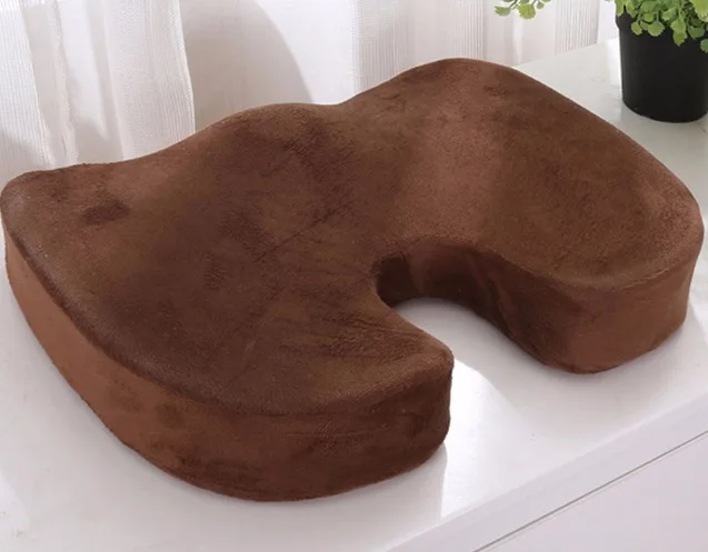 Coffee Seat 2 в 1 бамбуковое волокно с эффектом памяти, подушка для сиденья, Подушка для спины, медленный отскок, поддержка талии, набор для дома, офиса, забота о здоровье, Подушка для стула - Цвет: Coffee Seat