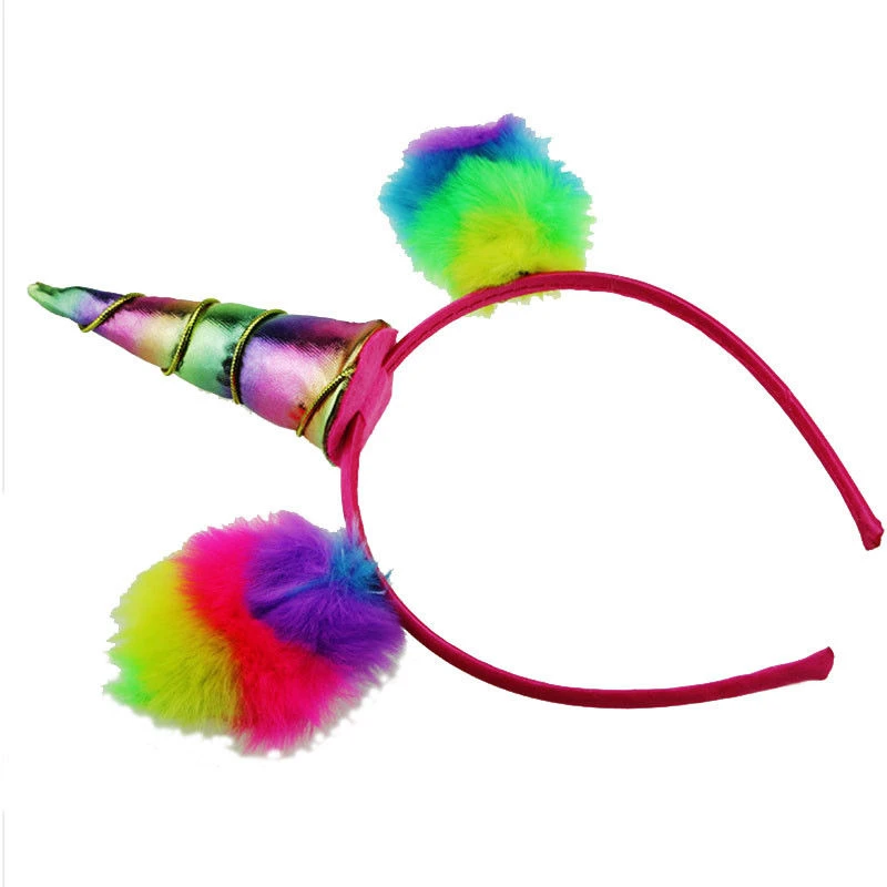 Волшебная повязка на голову с роговым рогом в виде единорога для вечеринки