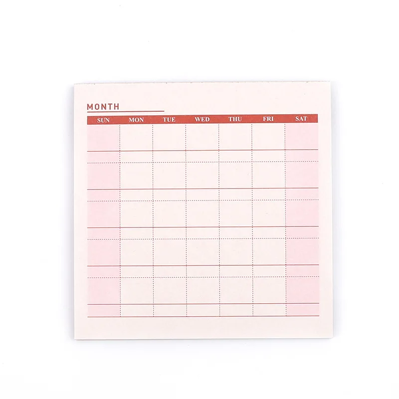 Month plan 1 шт., может порвать канцелярские принадлежности, 60 страниц, блокнот, альбом для стикеров, Еженедельный план, Липкие заметки, подарок - Цвет: Month plan