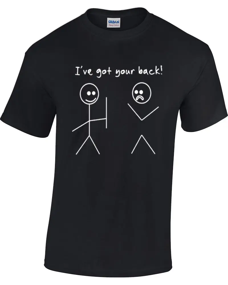 Я получил вашу спину футболка Stickman Stickmen смешные мужские geek nerd компьютерные новые