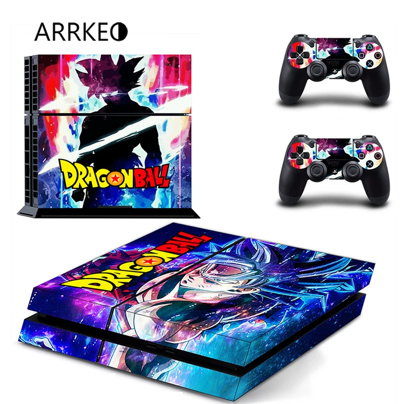 ARRKEO Dragon Ball Супер Saiyan Виниловая Наклейка для PS4 стикеры аксессуары для playstation 4 PS 4 консоль+ 2 шт. контроллеры Скины