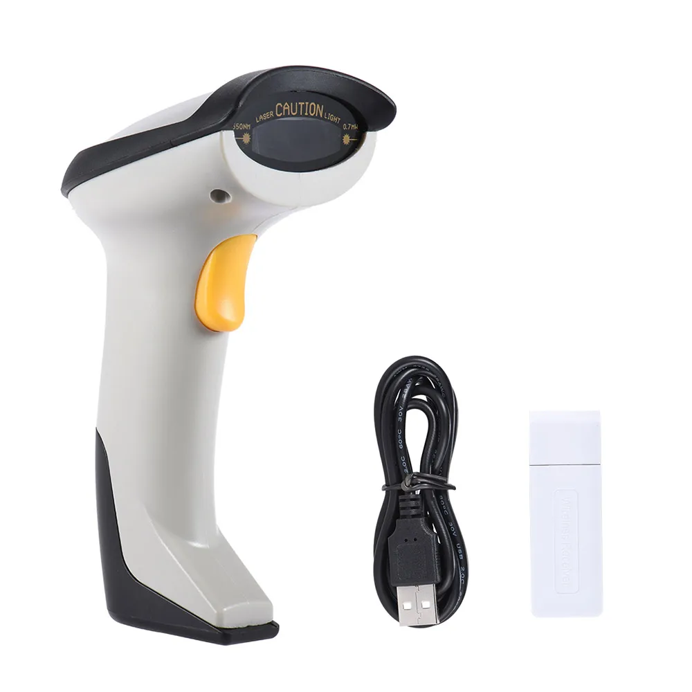 Беспроводной Ручной 1D сканер штрих кодов 2 4 ГГц считыватель портативный USB для