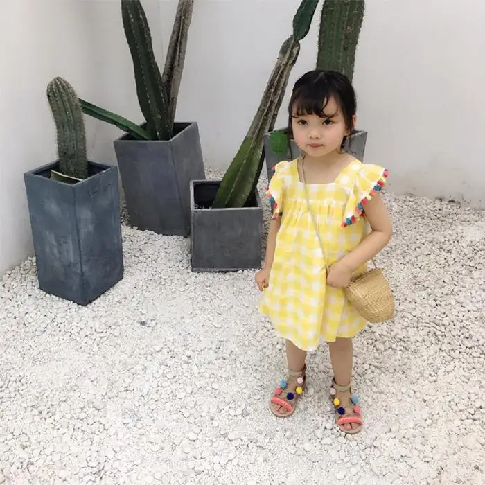Celveroso Baby Cloth Infant girl Bohemian dresses Plaid Girls Clothes Dress Princess Birthday Beach | Детская одежда и обувь