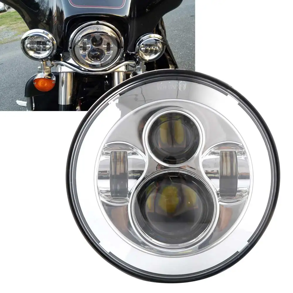 Мото rbike аксессуары 7 &quotповоротник DRL ангельский глаз налобный фонарь для Softail