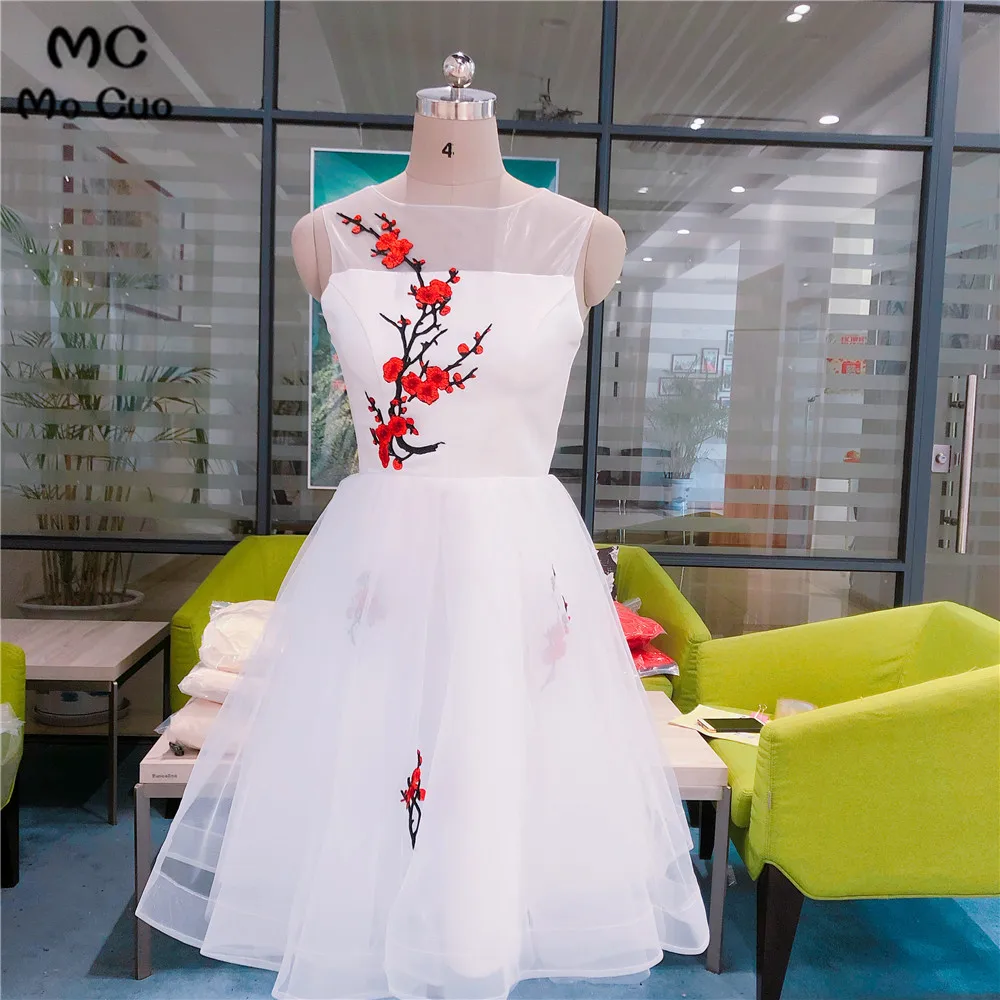 Винтажное бальное платье 2019 для встречи выпускников белое выпускное короткие