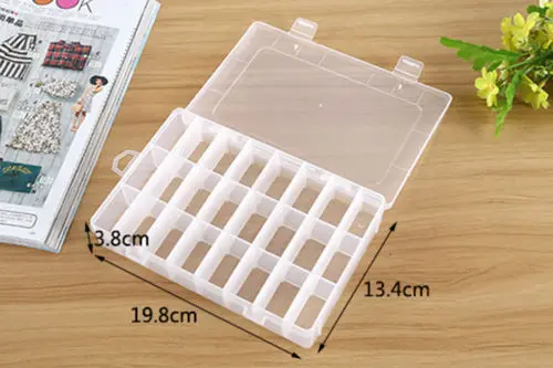 Регулируемая прозрачная шкатулка для хранения ювелирных изделий 24 или 36 ячеек