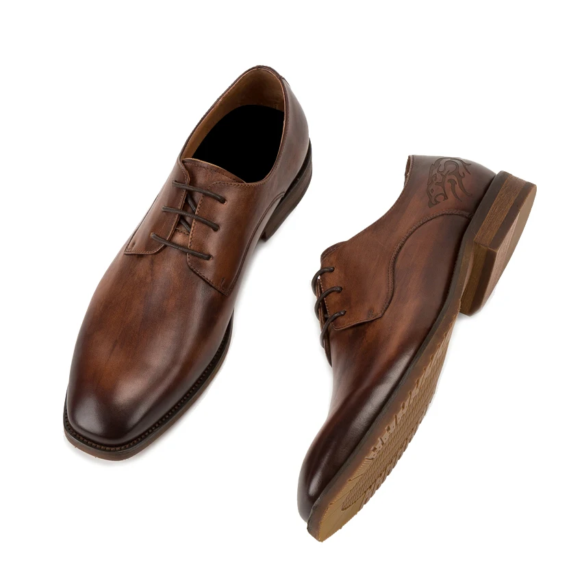 Роскошная мужская обувь ручной работы из натуральной кожи мужские Дерби на