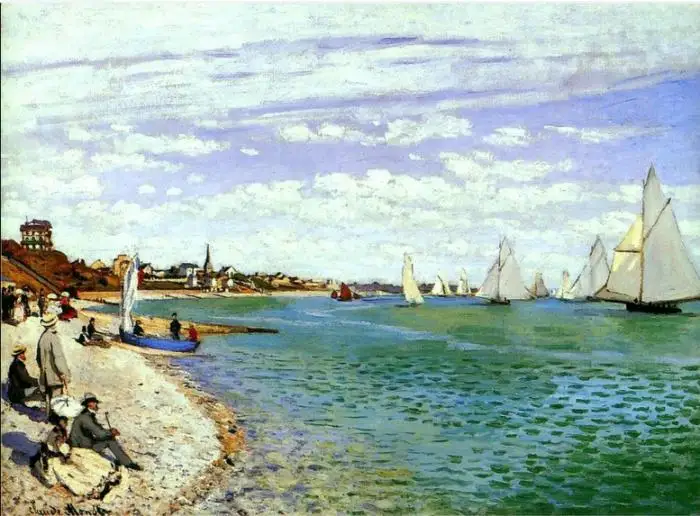 Набор для вышивки крестиком 14 карат Monet Saint Atlas Regatta пейзаж ручная работа без