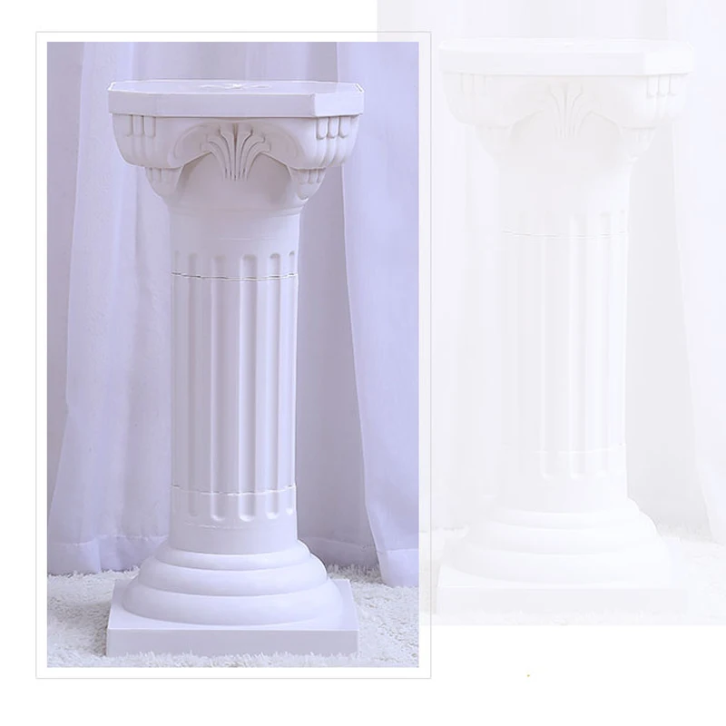 White Flower Vase L 4 шт./лот, ваза для цветов, пластиковая ваза для пола, цветочный держатель для Высушенных Растений, цветочный горшок, дорожный поводок для украшения дома/свадьбы, коридора, G102 - Цвет: White Flower Vase L