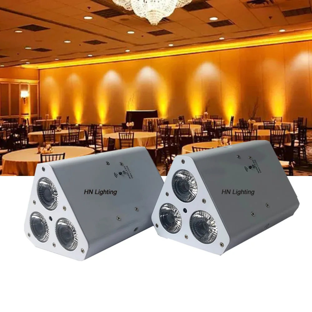 4 шт. DJ Клин батарея управляемая светодиодная Беспроводной dmx 3*18 Вт RGBWA УФ 6in1 DMX512