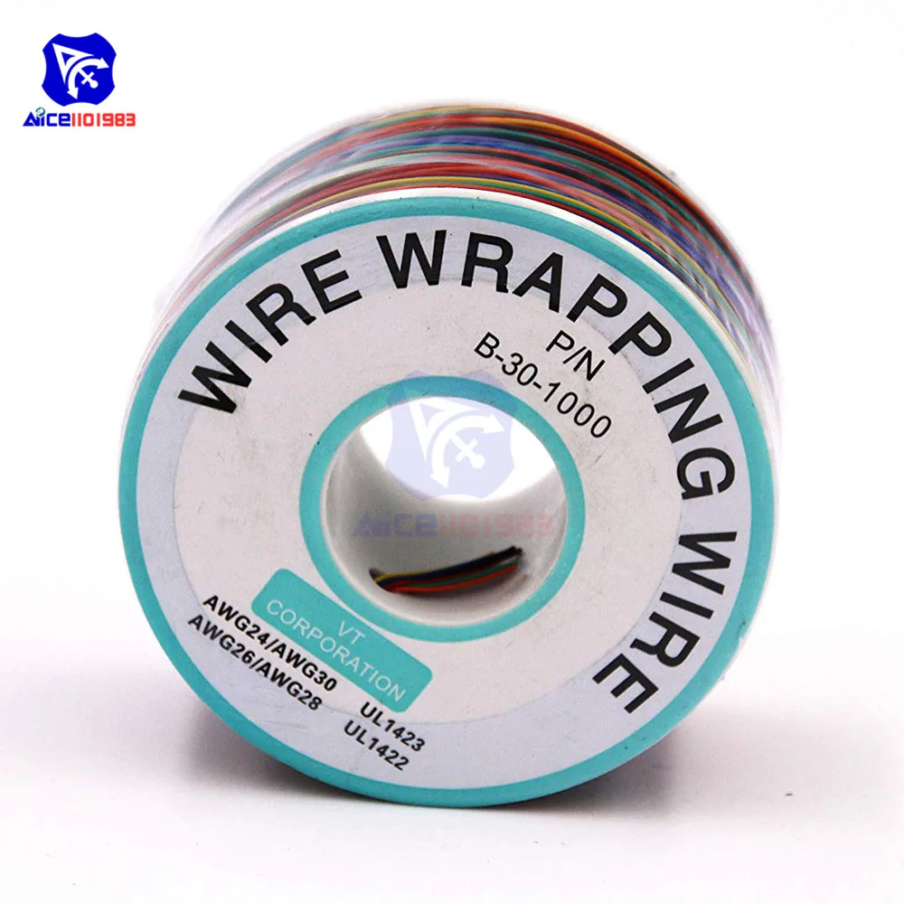 Изолирующий кабель diymore UL1423 изолирующий 250 м 30 AWG 8 цветов провод 0 25 мм медная