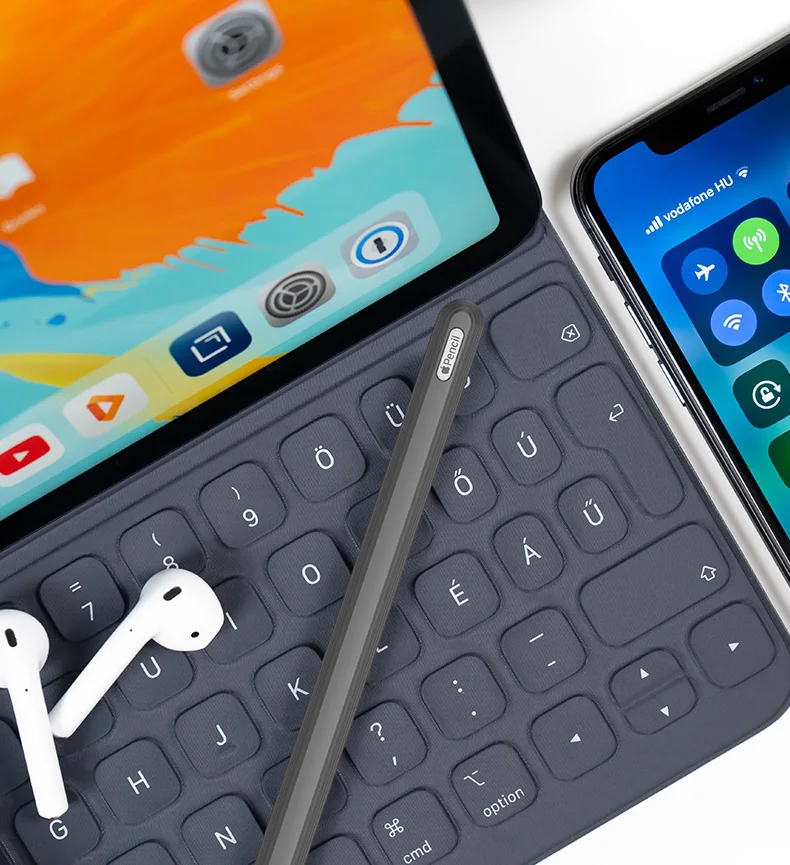 Rock для Apple iPad Pencil 2 Мягкий силиконовый чехол для планшета стилус для iPad Pro Pencil защитный чехол в розничной упаковке