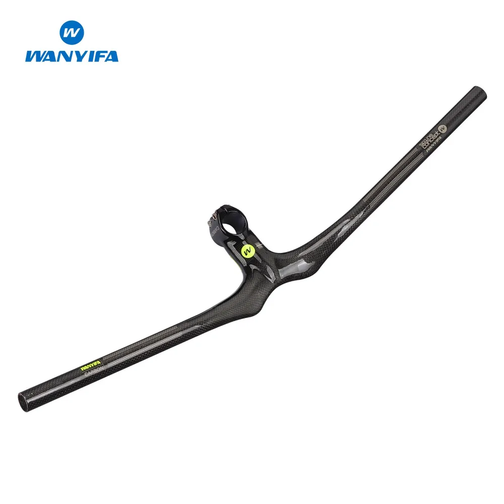 Wanyifa углеродного волокна МТБ велосипеда стояк один образный интегрированы руль с