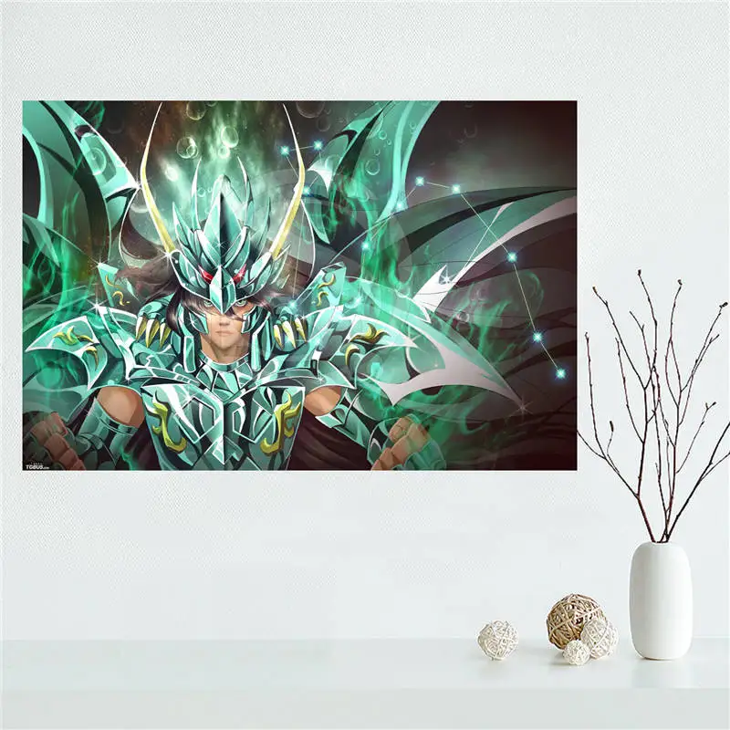 E#627L59 Custom Saint seiya Anime Canvas Painting Wall Silk Poster cloth print DIY Fabric Drop Shipping Y45 | Дом и сад