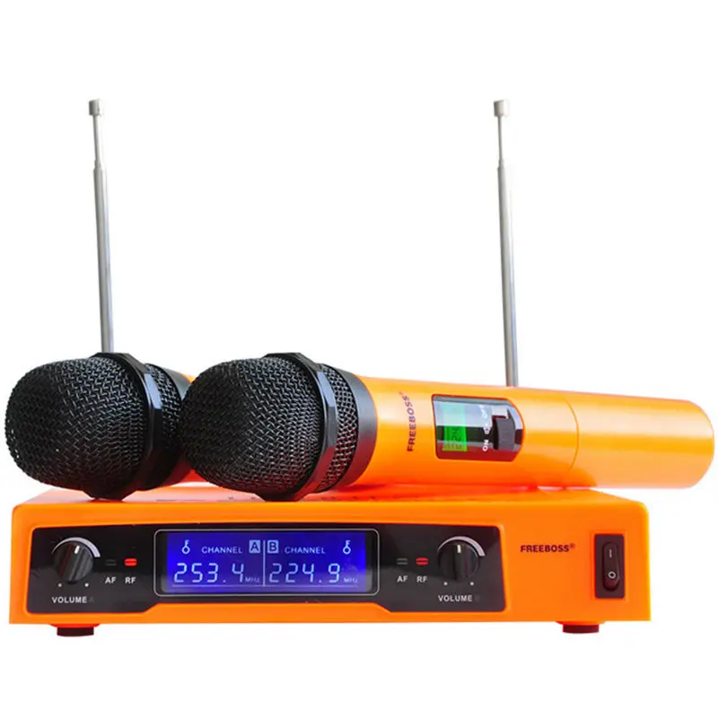 Freeboss KV-8500 VHF 2 ручной беспроводной микрофон динамические капсулы семейные вечерние сбалансированные+ несимметричный выход беспроводной микрофон