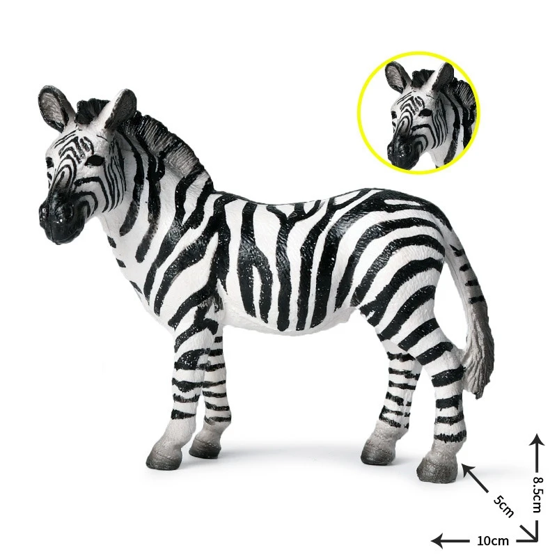 Имитация диких животных Зебра Статуэтка Модель цельная костюм украшение