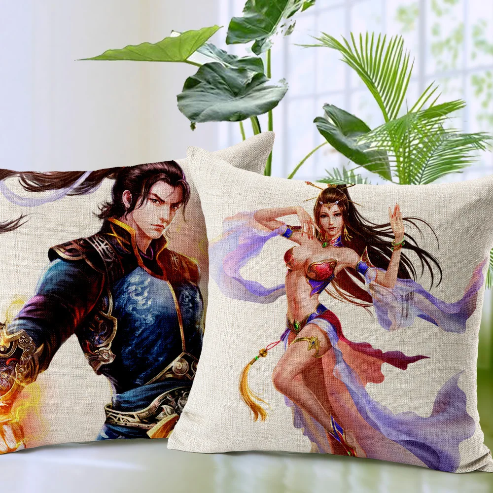 Южная Корея ручная роспись мультфильм CG игра персонаж подушки Чехлы хлопковый
