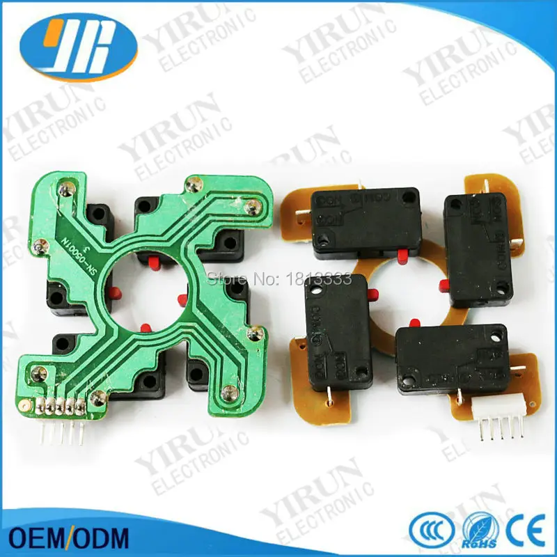 Аркадный джойстик печатной платы с микровыключателем SANWA Тип 5 контактный